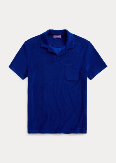 Polos Ralph Lauren Hombre Azul Rey Azules - Custom Slim Fit Terry - FXMAU3196